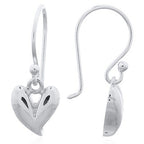 zilveren oorhangers: hartje