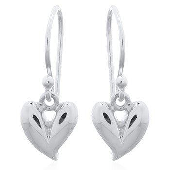 zilveren oorhangers: hartje