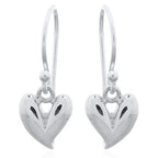 zilveren oorhangers: hartje