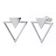 zilveren oorknopjes: Geometrisch design