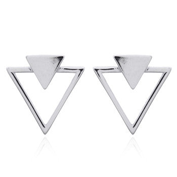 zilveren oorknopjes: Geometrisch design