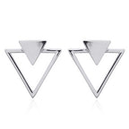 zilveren oorknopjes: Geometrisch design