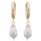 vergulde klapcreloen met druppel parel