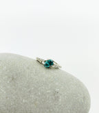 Handgemaakte zilveren moissanite ring