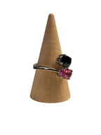 Handgemaakte zilveren saphire ring