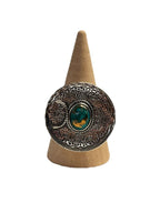 Handgemaakte zilveren turquoise ring