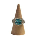 Handgemaakte zilveren CZ ring