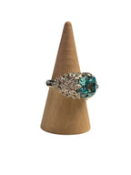 Handgemaakte zilveren CZ ring