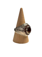 Handgemaakte zilveren saphire ring