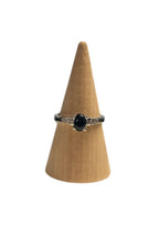 Handgemaakte zilveren saphire ring