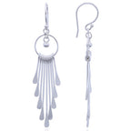 zilveren oorhangers: staafjes