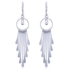 zilveren oorhangers: staafjes