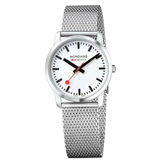 Mondaine Simply Elegant - Ø36 - Zilverkleurig