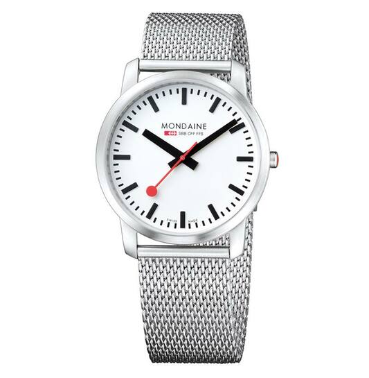 Mondaine Horloge  Simply Elegant - Ø41 - Zilverkleurig