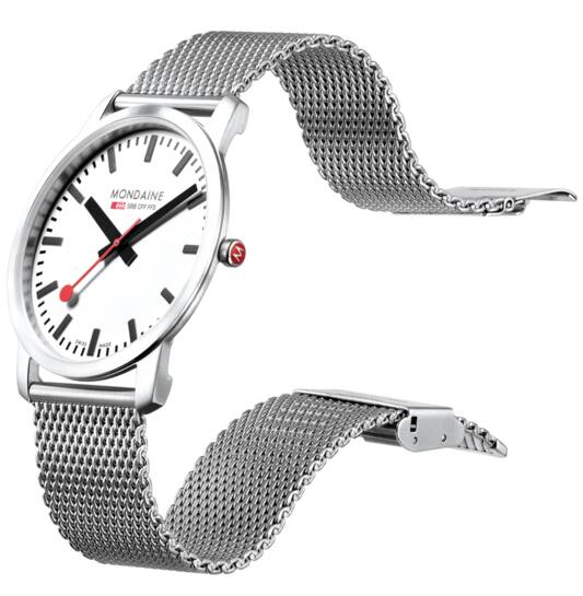 Mondaine Horloge  Simply Elegant - Ø41 - Zilverkleurig