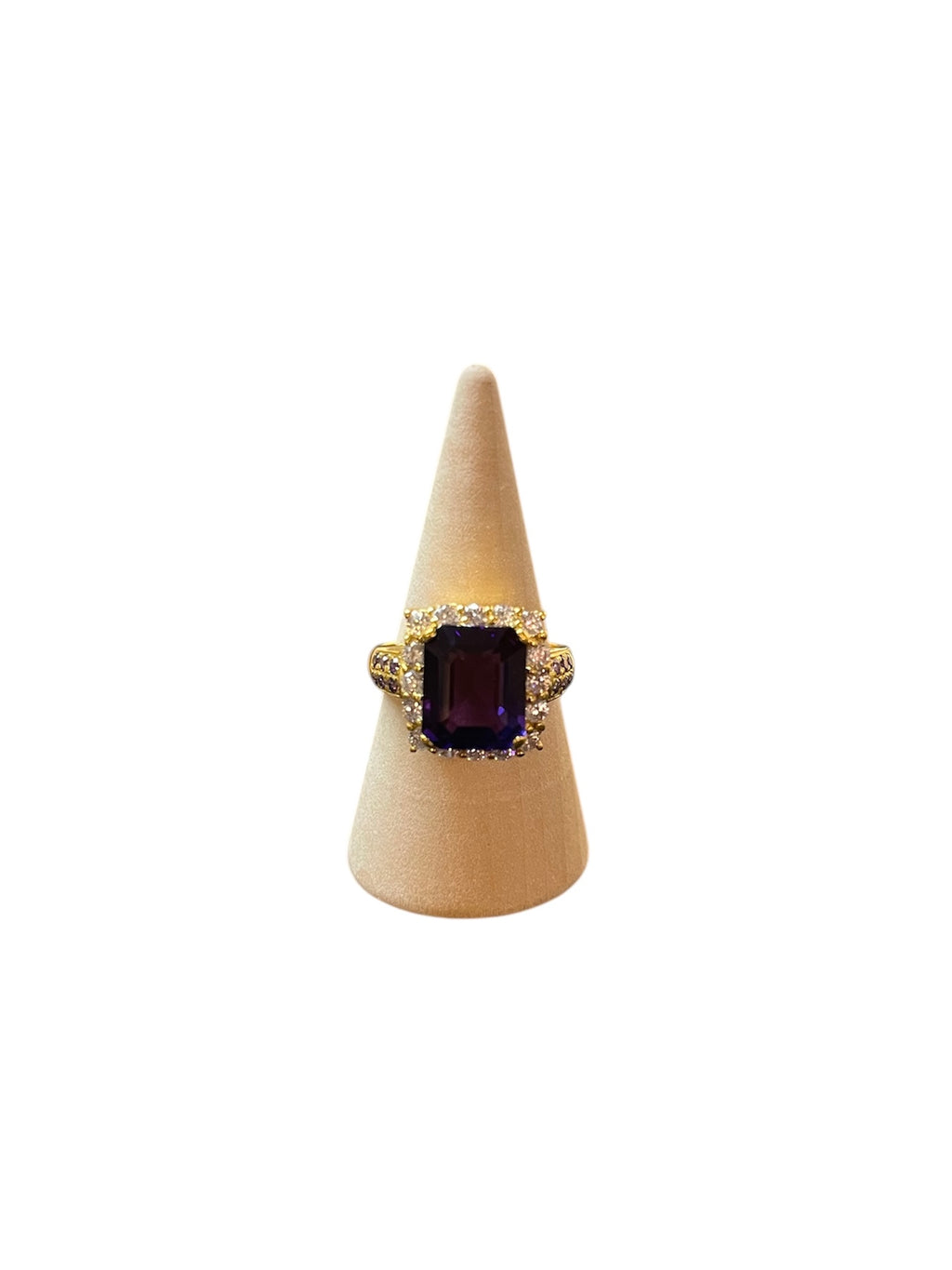 Handgemaakte vergulde zilveren spinel ring
