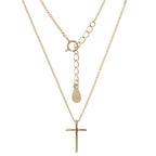 zilver vergulde ketting met een kruisje