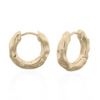 vergulde klapcreolen met bobbelig effect