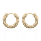 vergulde klapcreolen met bobbelig effect