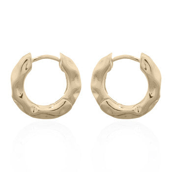 vergulde klapcreolen met bobbelig effect