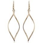 vergulde oorhangers: open krul