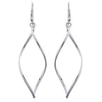 zilveren oorhangers: open krul