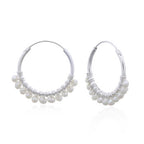 zilveren oorringen met pareltjes