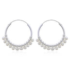 zilveren oorringen met pareltjes