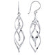 zilveren oorhanger: drie krullen