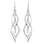 zilveren oorhanger: drie krullen