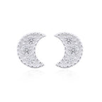 oorknopjes: maantje met zirkonia