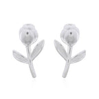 zilveren oorknopjes: roosje