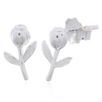 zilveren oorknopjes: roosje