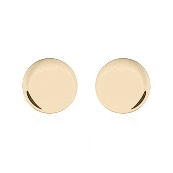 zilver vergulde oorknopjes: plat rondje