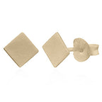 vergulde oorknopjes: vierkant