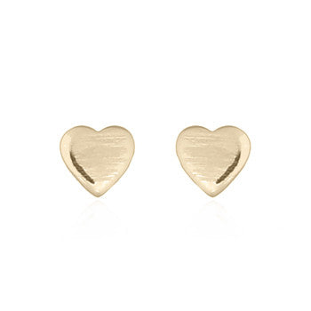 zilver vergulde oorknopjes mini hartjes