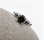 Handgemaakte zilveren moissanite ring