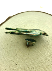 Broche zwaluw groen