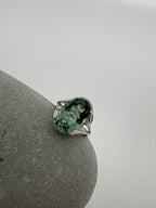 Handgemaakte zilveren tourmaline ring