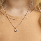 Halskette Blume 1,1 mm 36 + 4 cm Silber rhodiniert