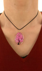 Hanger van kunsthars bloem lichtpaars