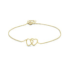 Armband Herzen 16,5 - 17,5 - 18,5 cm 14K Gelbgold