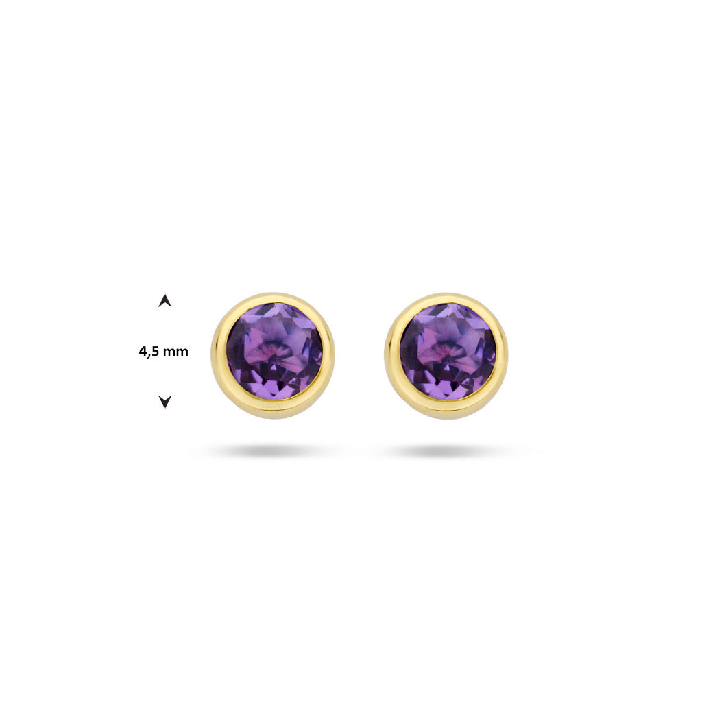 Ohrstecker Amethyst 14K Gelbgold