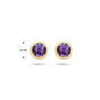 Ohrstecker Amethyst 14K Gelbgold