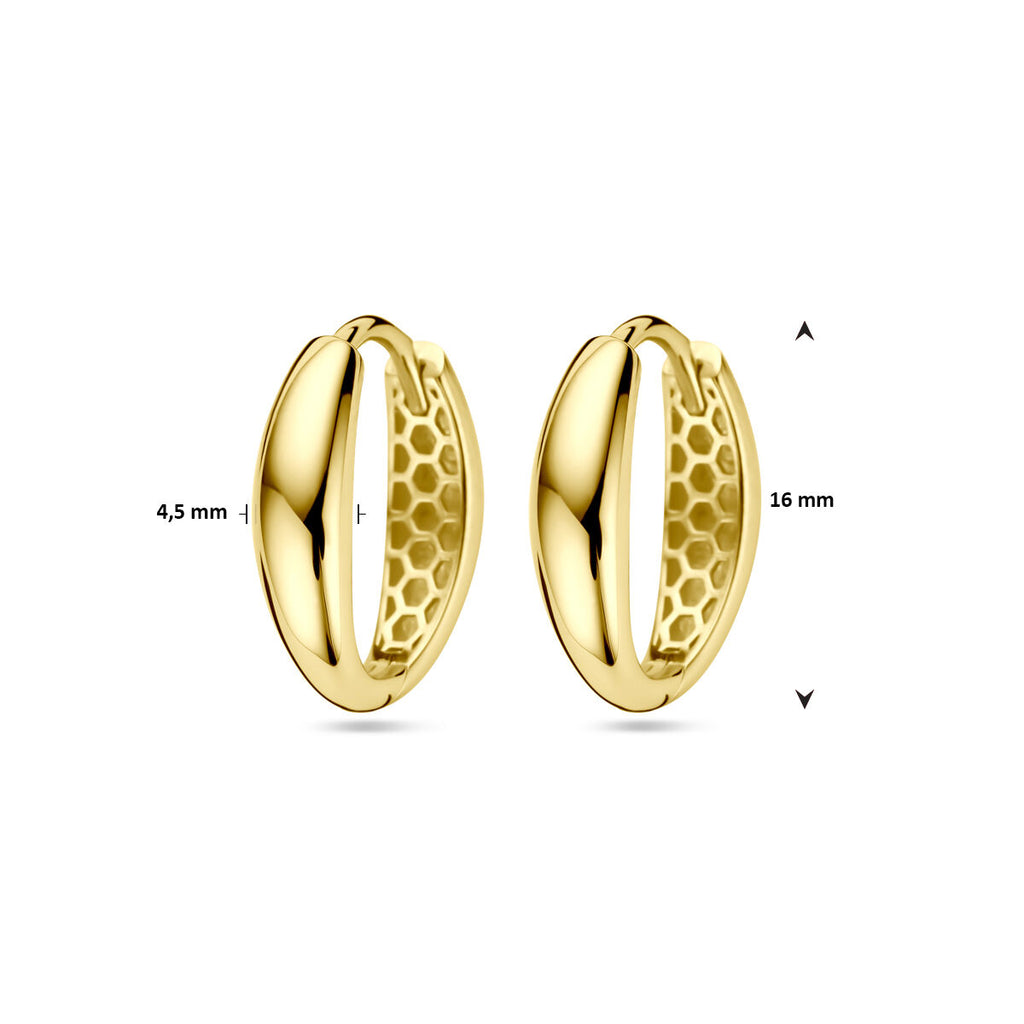 Klapoorringen 14k geelgoud