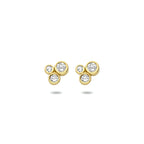 Ohrstecker Zirkonia 6,5 mm 14K Gelbgold