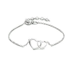 Armband Herzen 16 + 3 cm Silber rhodiniert