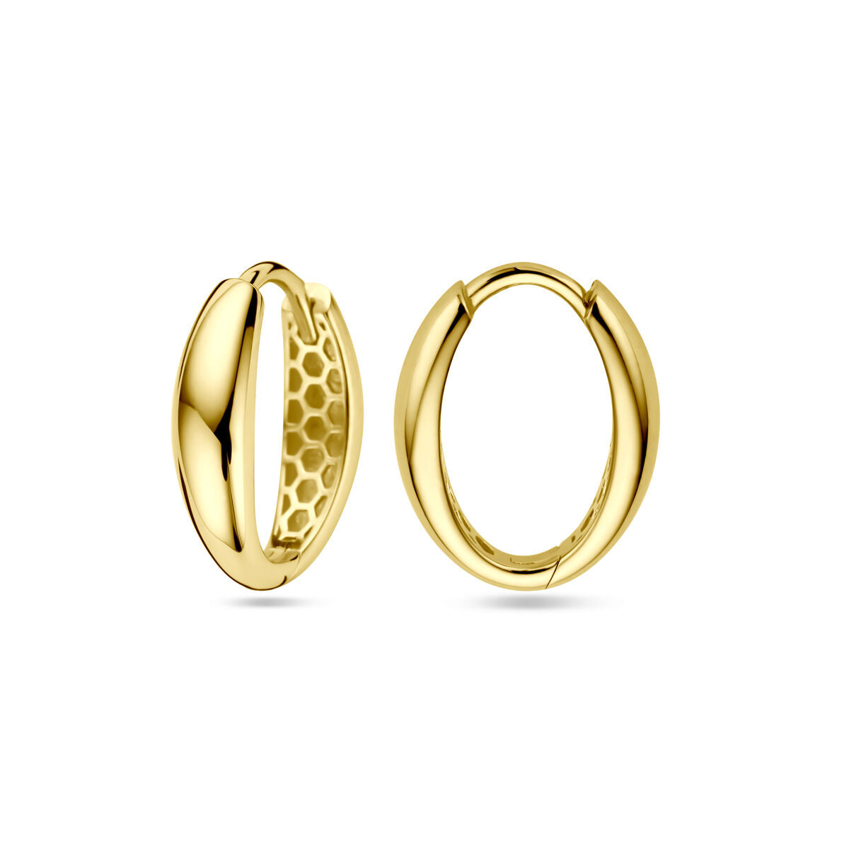 Klapoorringen 14k geelgoud