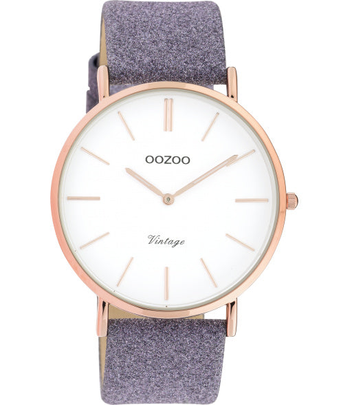 OOZOO Vintage Violett/Rose Glitzer 40 mm C20152