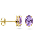 Ohrstecker Amethyst 14K Gelbgold